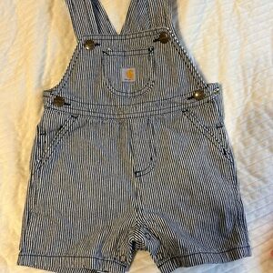 Carhartt Kids Overalls - Navy Stripes